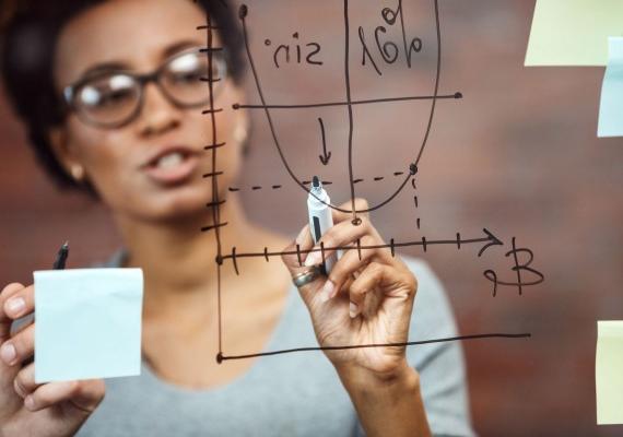 woman teaching math